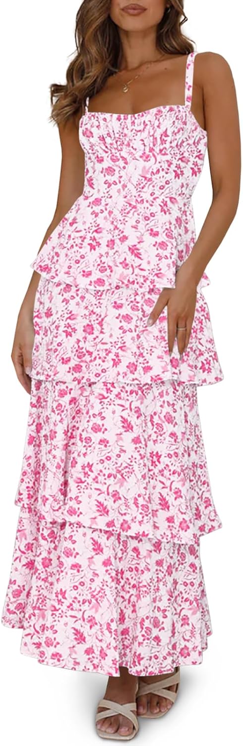 Fisoew Womens Floral Maxi Dresses for Summer Fun and Style