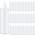 Irenare 30 Pack 16 oz Plastic Condiment Squeeze Bottles - Bulk Set
