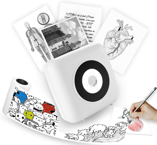 Inkless Bluetooth Photo Printer - CP1 Mini: for School, Journal, DIY, Kid Gifts