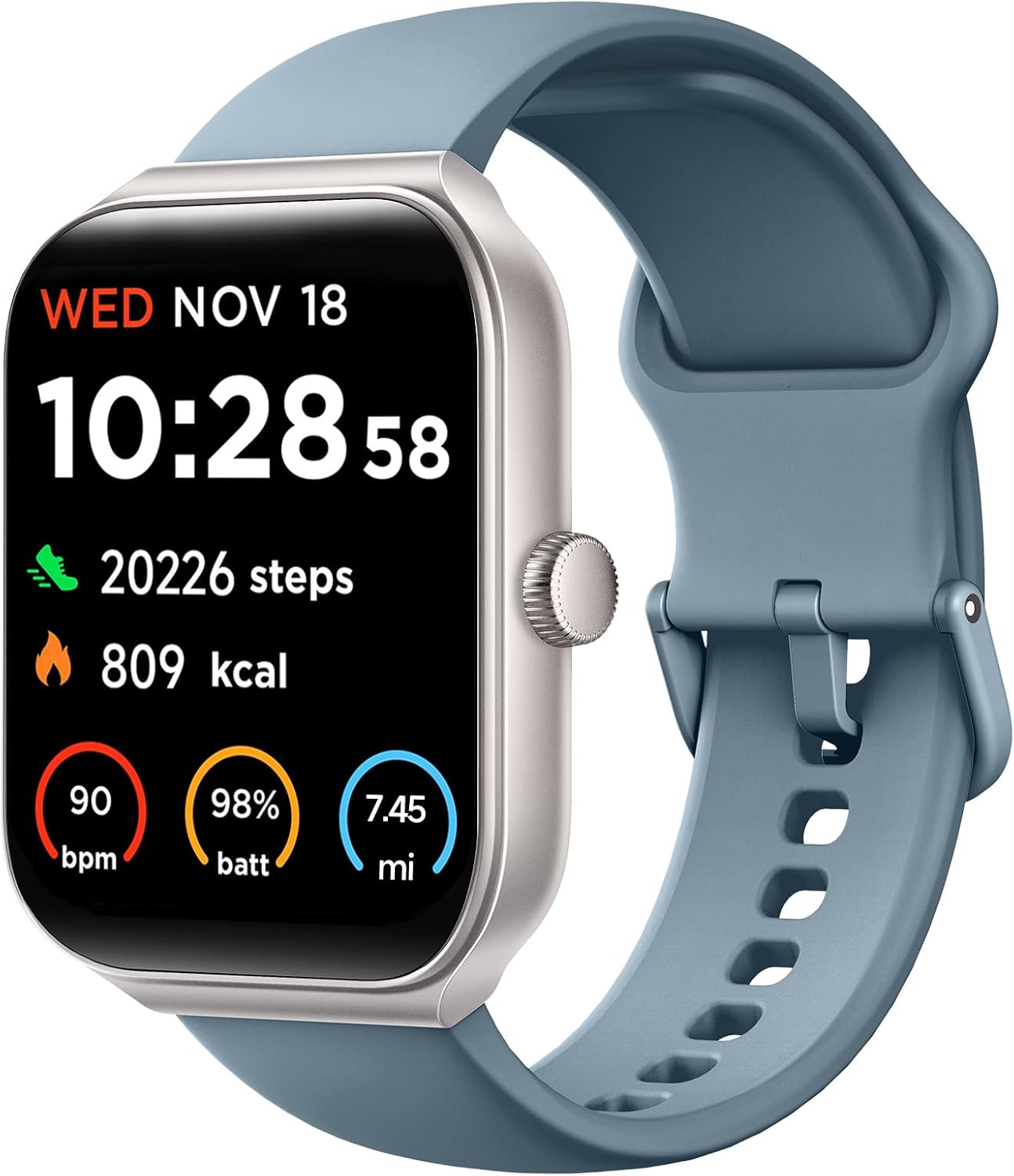 TOOBUR Smart Watch with Alexa, Fitness Tracker & Calls Feature