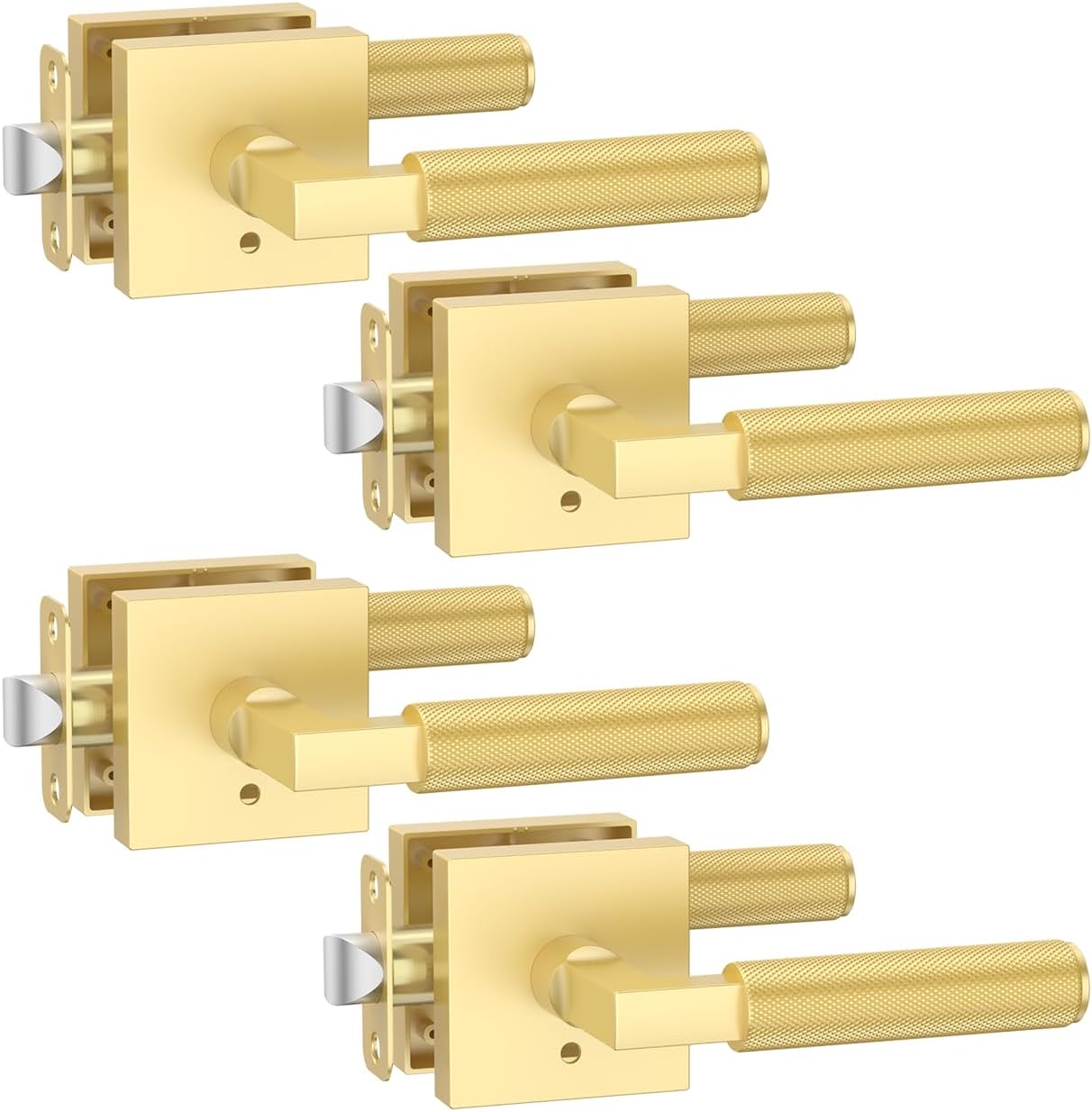 Gold Privacy Door Handles for Bedroom and Bathroom by Asidrama