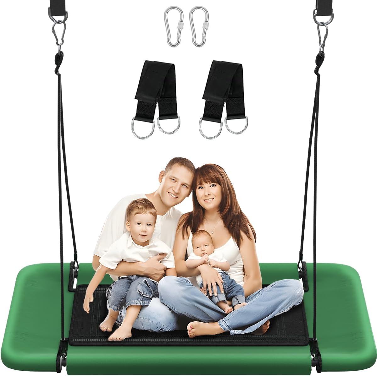 60 Inch Rectangular Tree Swing for Kids & Adults - Fun & Safe