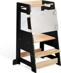 Toddler Kitchen Stools Helper with Adjustable Height - Safe Montessori
