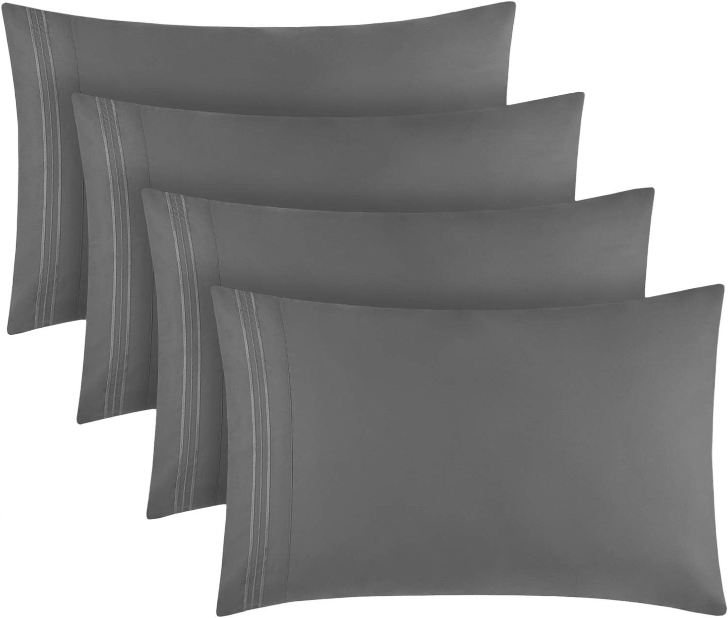 Mellanni Pillow Cases Set - Luxury Soft Cooling Covers 4 PC