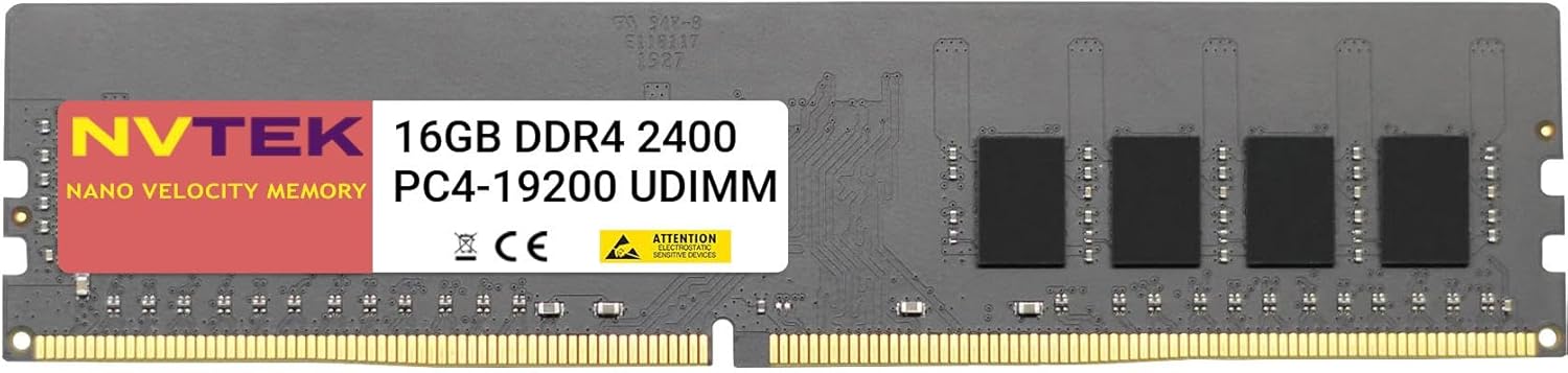 16GB DDR4 2400MHZ PC4-19200 UDIMM Memory for Desktops
