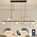 Modern LED Pendant Lights 47in Dimmable Linear Chandelier - Sleek