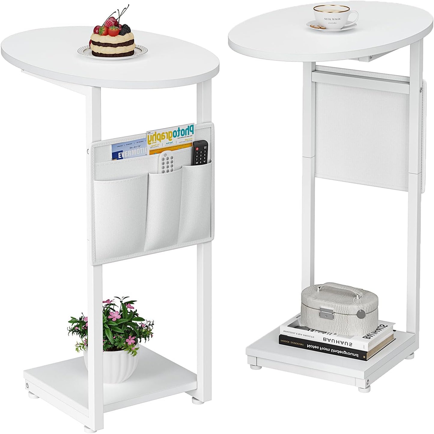 Vagusicc C-Shaped End Table: Space-Saving Solution