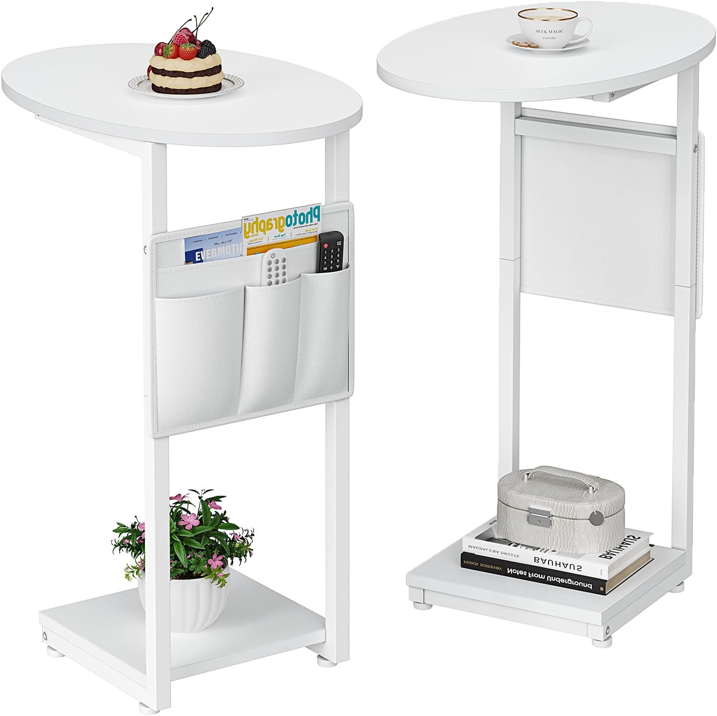 Vagusicc C-Shaped End Table: Space-Saving Solution