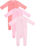 Unisex Baby Footies Pajamas Rayon From Bamboo - Soft Stretch Fit