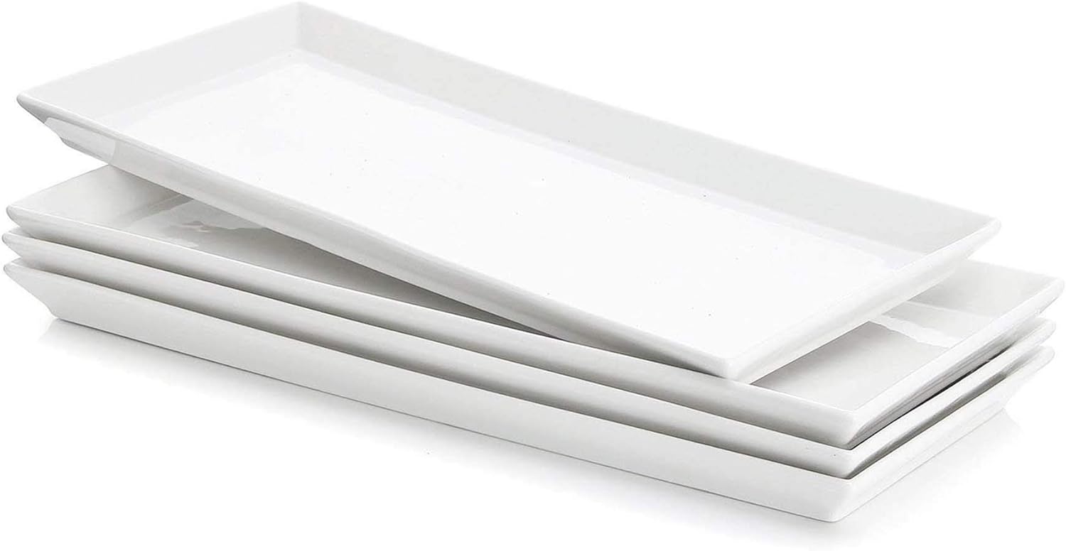 Sweese Rectangular Porcelain Platters for Stylish Serving
