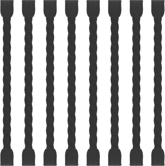 8Pcs Steel-Core Silicone Cable Ties - Organize with Ease!