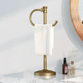 BESy 17 Inch Antique Brass Stand Towel Bar for Bathroom Decor
