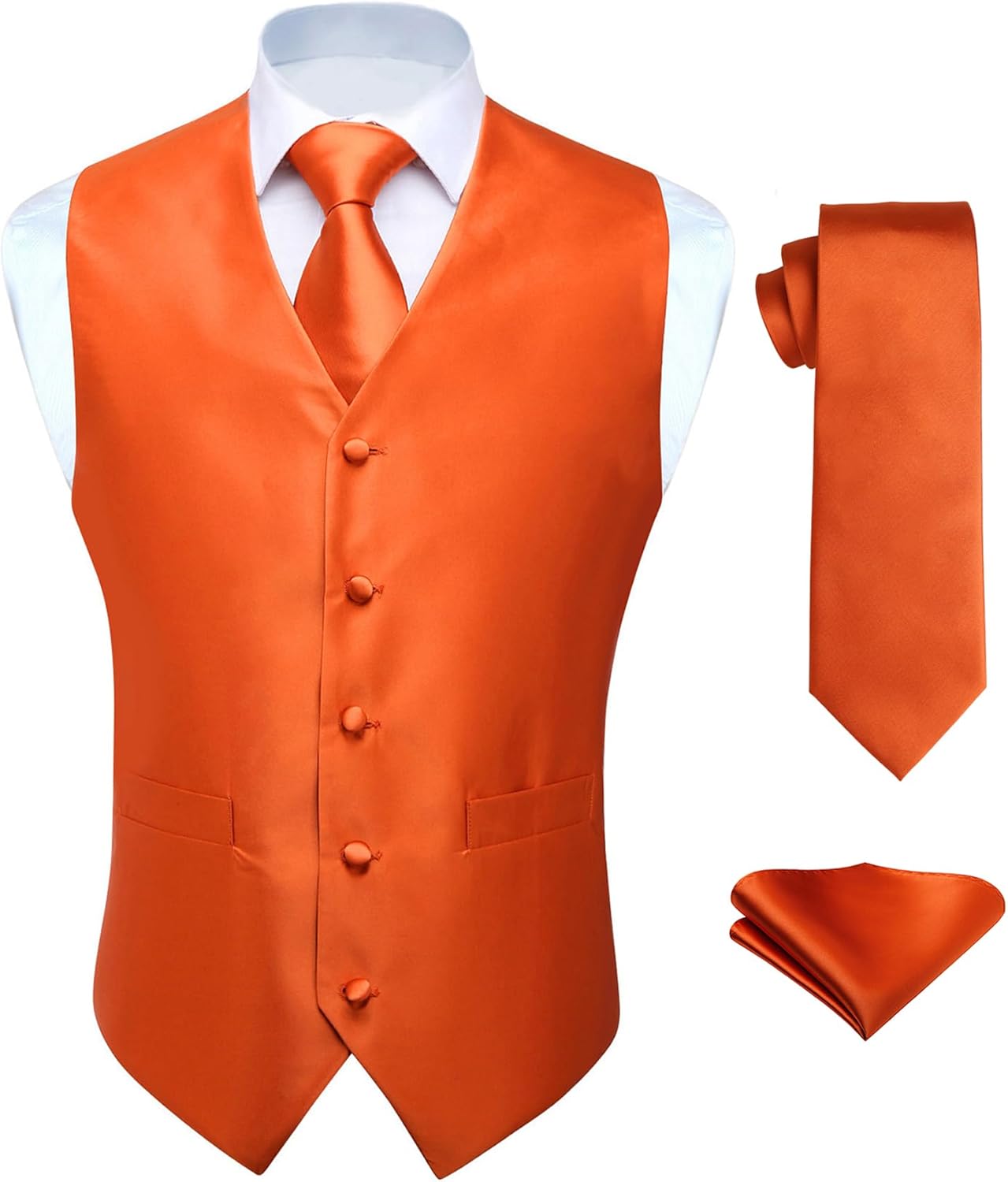 HISDERN V3-01 Men's 3PCS Formal Vest Set for Weddings and Parties