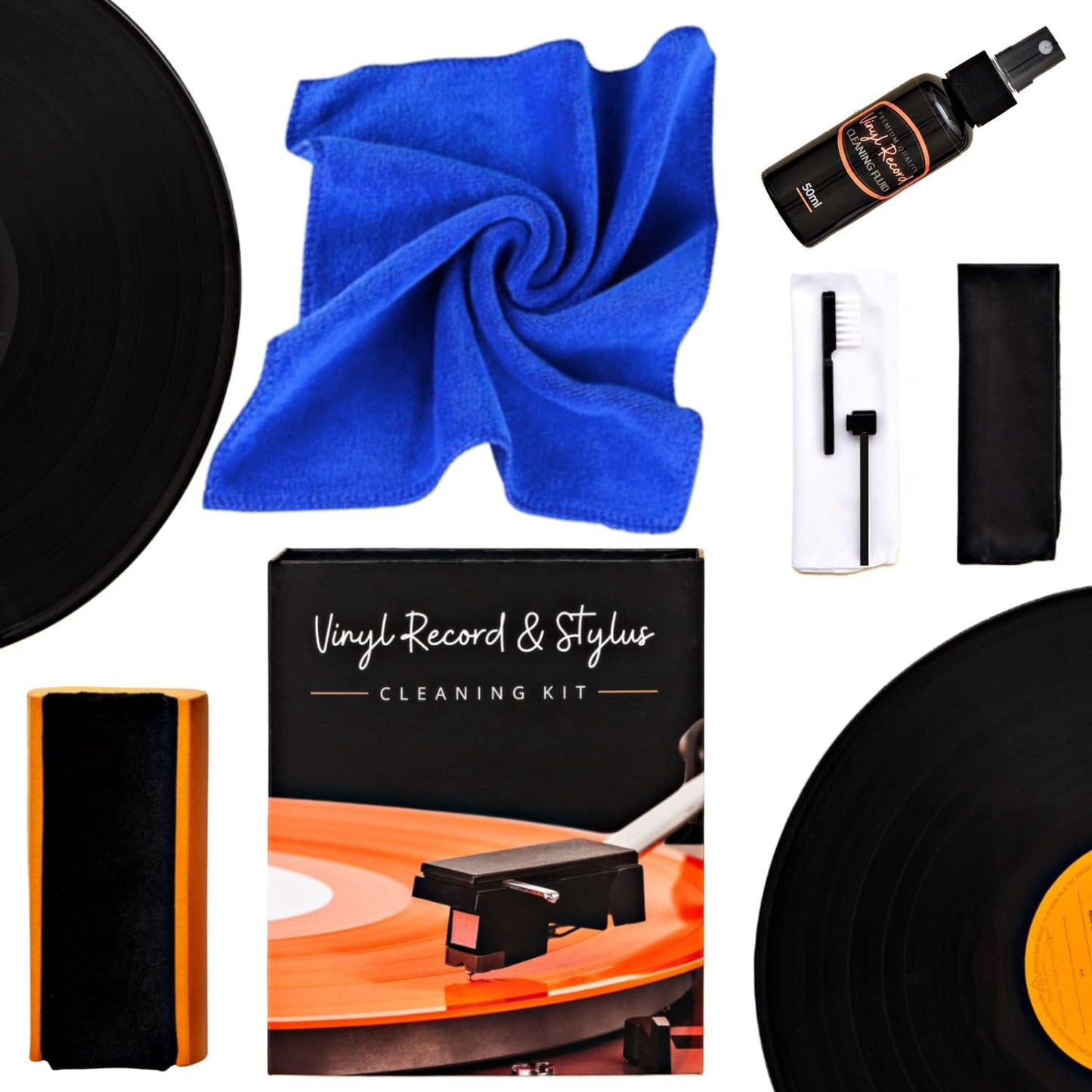 Premium Vinyl Record Cleaning Kit for Turntable Care