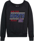 New York Giants Womens Slouchy Crewneck Pullover - Lightweight Game