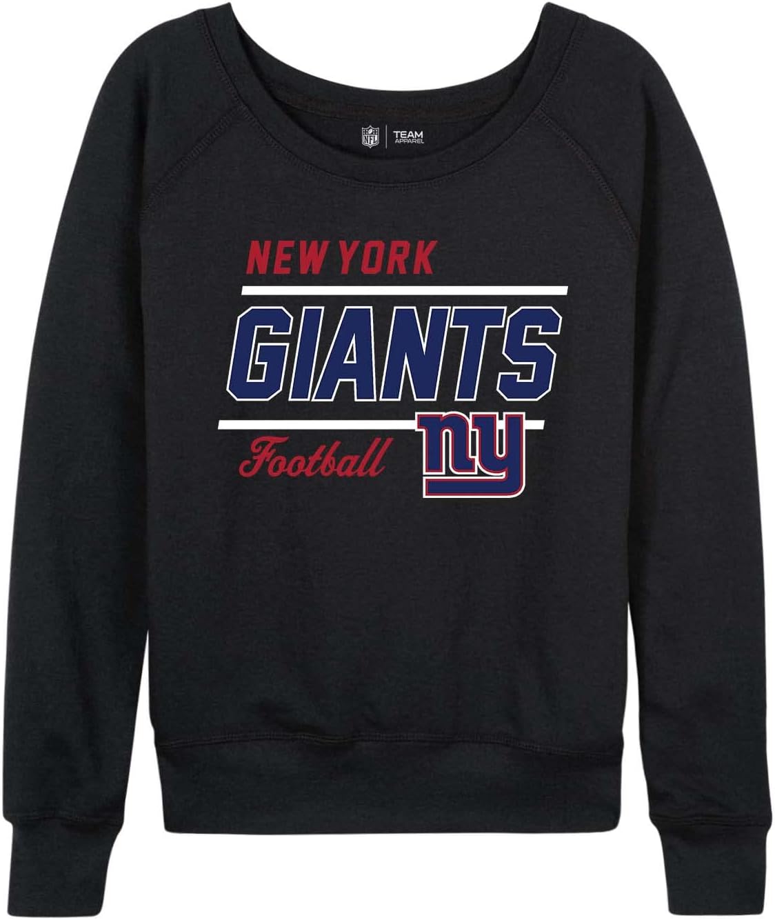 New York Giants Womens Slouchy Crew Neck Lightweight Pullover