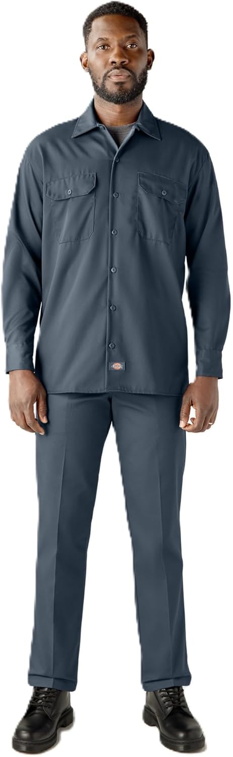 Dickies Men's Long Sleeve Work Shirt for Comfort and Durability