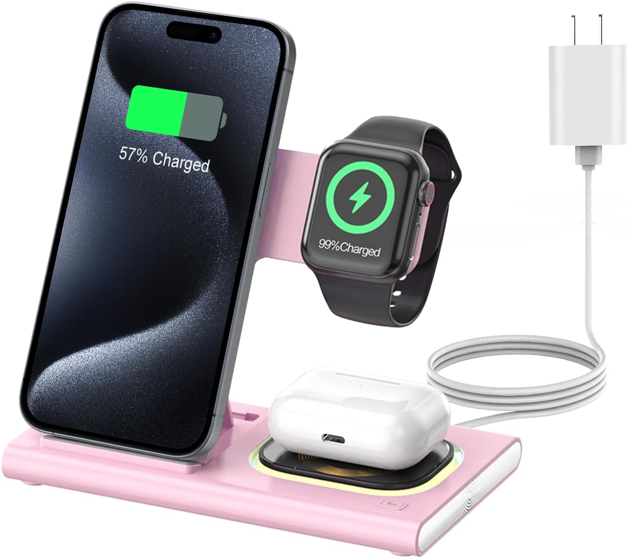 3 in 1 Foldable Charging Station for Apple Products - Fast Charger