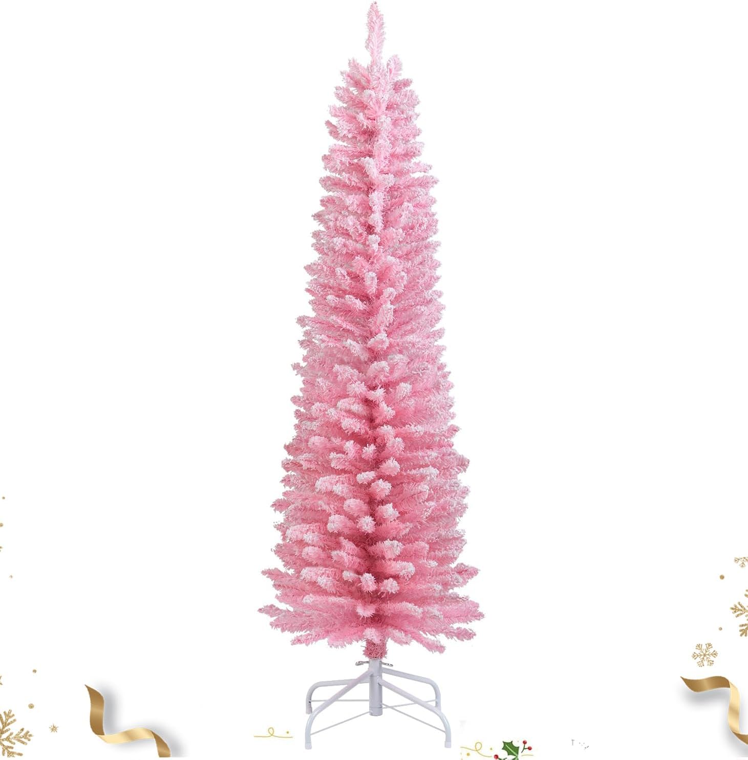 5 FT Unlit Slim Pencil Christmas Tree for Festive Cheer
