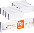 Drawer Dividers 12 Pack 5in High Adjustable Organizers - Expandable