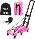 Folding Hand Truck Lightweight Dolly with 6 Rotate Wheels - Portable