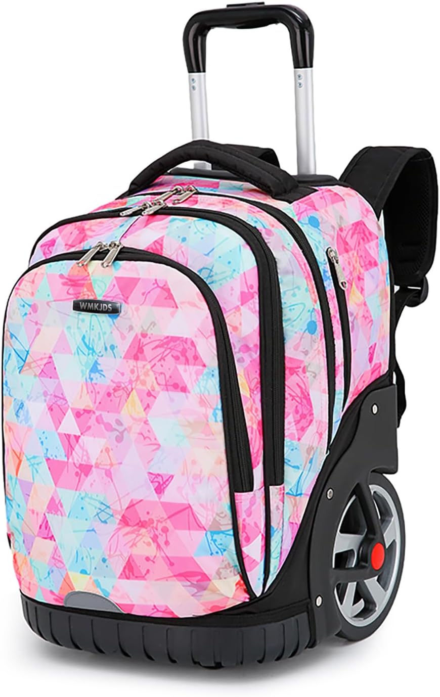 Rolling Backpack with Wheels, Waterproof 55L Business Backpack