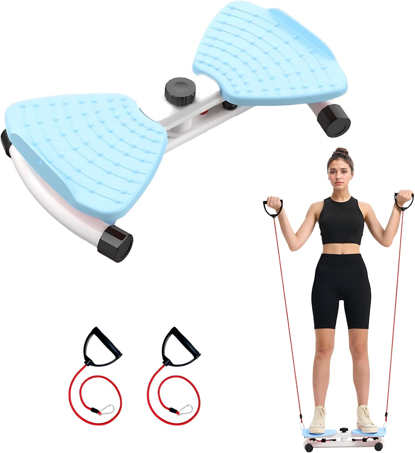 Noiseless Waist Twister with Resistance Bands - Sculpt Your Waist! HOTSWEAT
