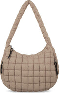 Quilted Puffer Tote Bag for Women - Large Lightweight Crossbody Tote