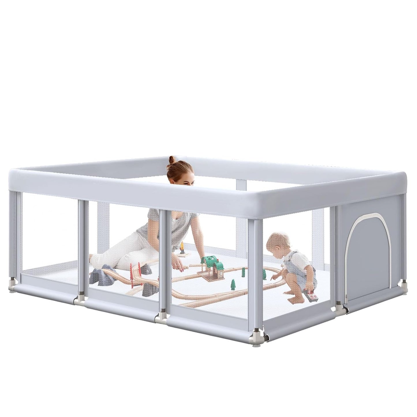 Large Baby Playpen 74x50 Inch Safe Play Yard for Toddlers