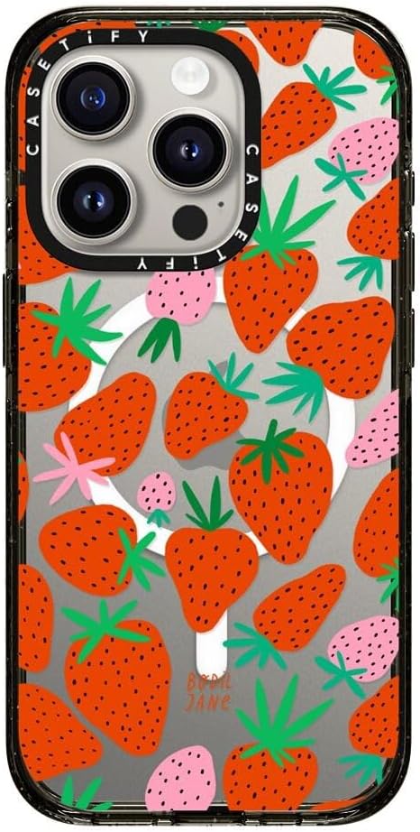 CASETiFY Impact Case for iPhone 15 Pro - Strawberries Design