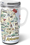 22oz Insulated Travel Mug with Handle and Lid - College Colors