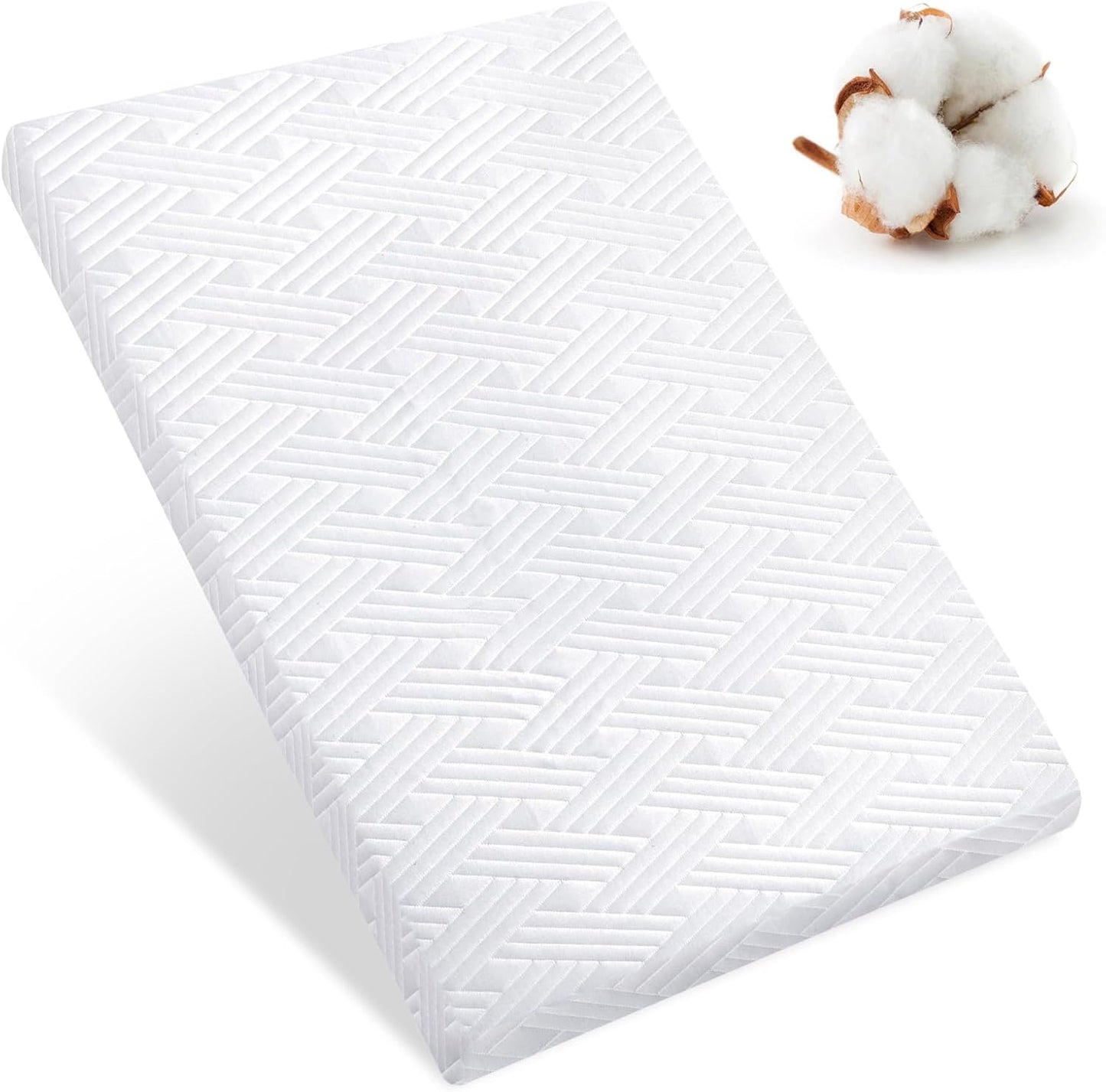 Ultra-Comfort Baby Foam Mattress Pad, Hypoallergenic & Waterproof - Lillibearas