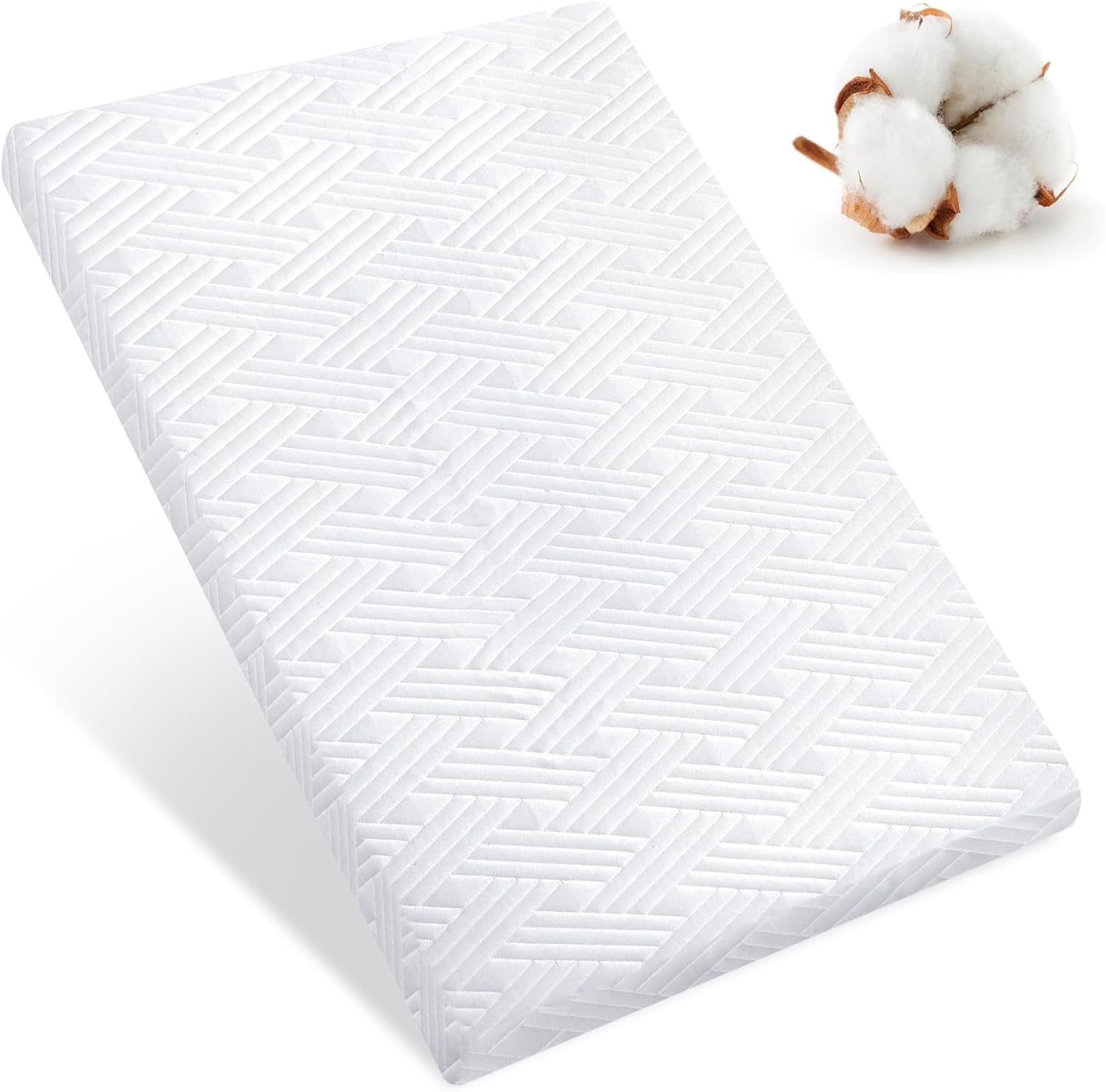 Ultra-Comfort Baby Foam Mattress Pad, Hypoallergenic & Waterproof - Lillibearas