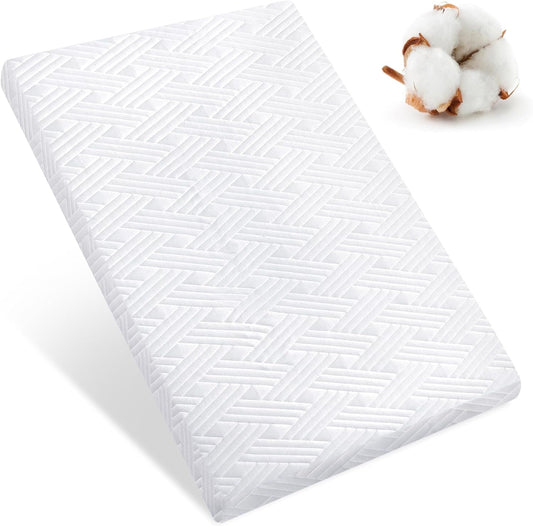 Ultra-Comfort Baby Foam Mattress Pad, Hypoallergenic & Waterproof - Lillibearas