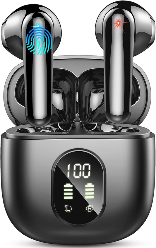 Hi-Fi Stereo Wireless Earbuds, 50H Playback, IP7 Waterproof