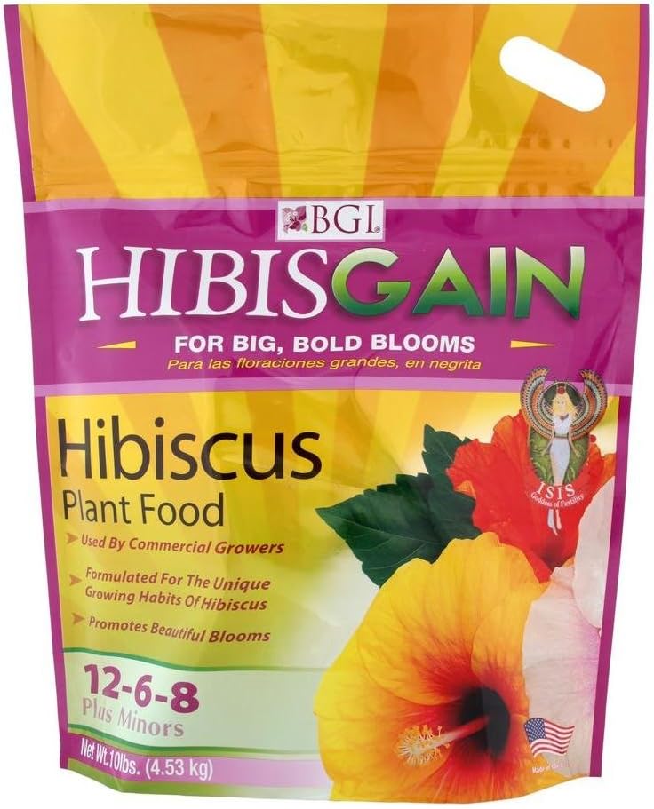 Hibiscus Fertilizer HIBISGAIN 10lb Bag for Vibrant Blooms