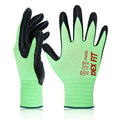 Nitrile Work Gloves FN330 Green Medium - 12 Pairs, Thin Fit