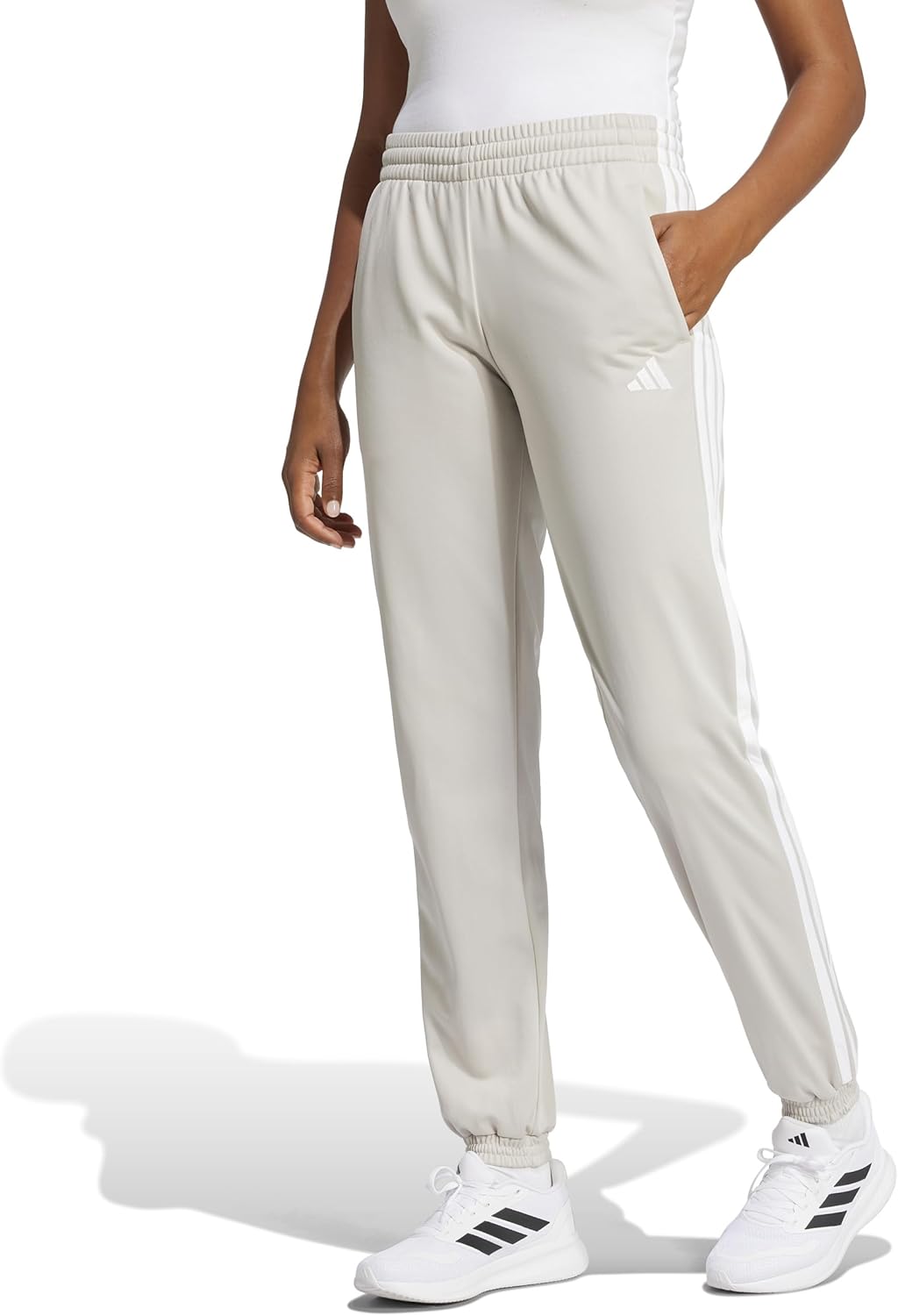 adidas Womens Tricot 3-Stripes Track Pants for Active Lifestyle