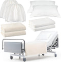 8 Pcs Hospital Bed Sheets Set, Soft Knitted Standard Sheets - Complete