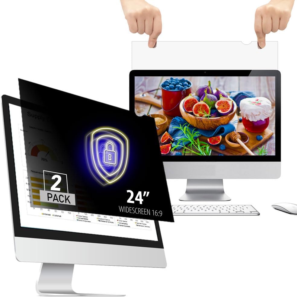 24 Inch Computer Privacy Screen Filter - Anti-Glare Protection