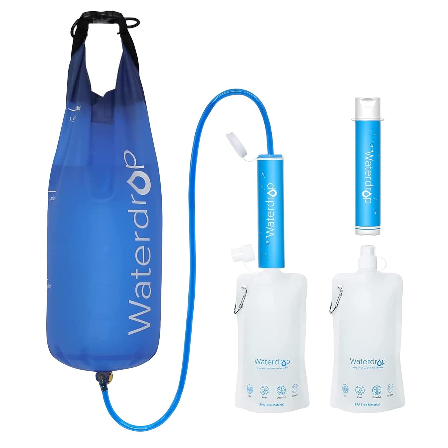 Portable Waterdrop Straw Filters 99.99% Impurities!