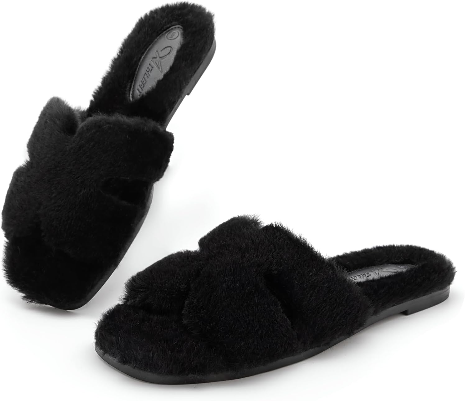 Athlefit Women's Fuzzy Slippers for Comfy Indoor Relaxation