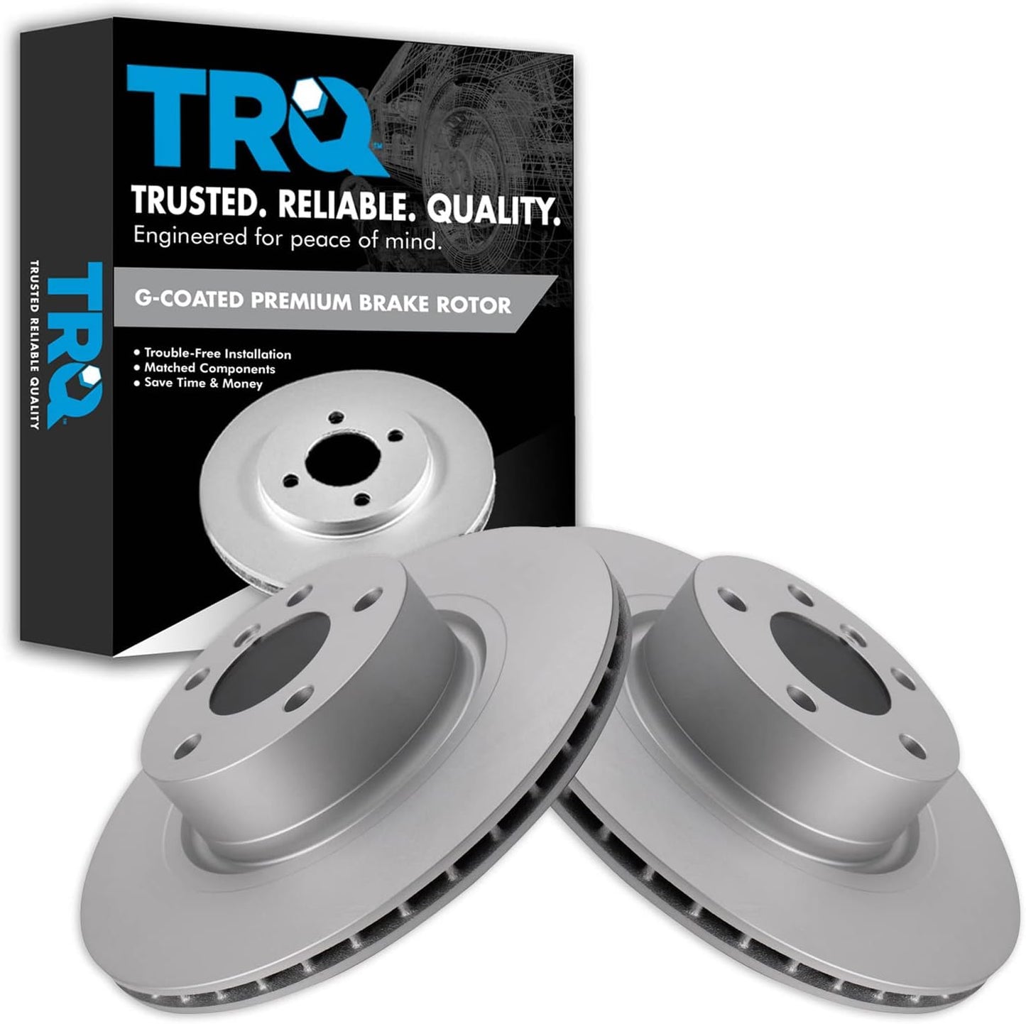 TRQ Rear Brake Rotors Set for 2011-2017 BMW X3 & X4
