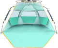 WolfWise 3-4 Person Easy Up Beach Tent UPF 50+ - Fast Instant Shelter