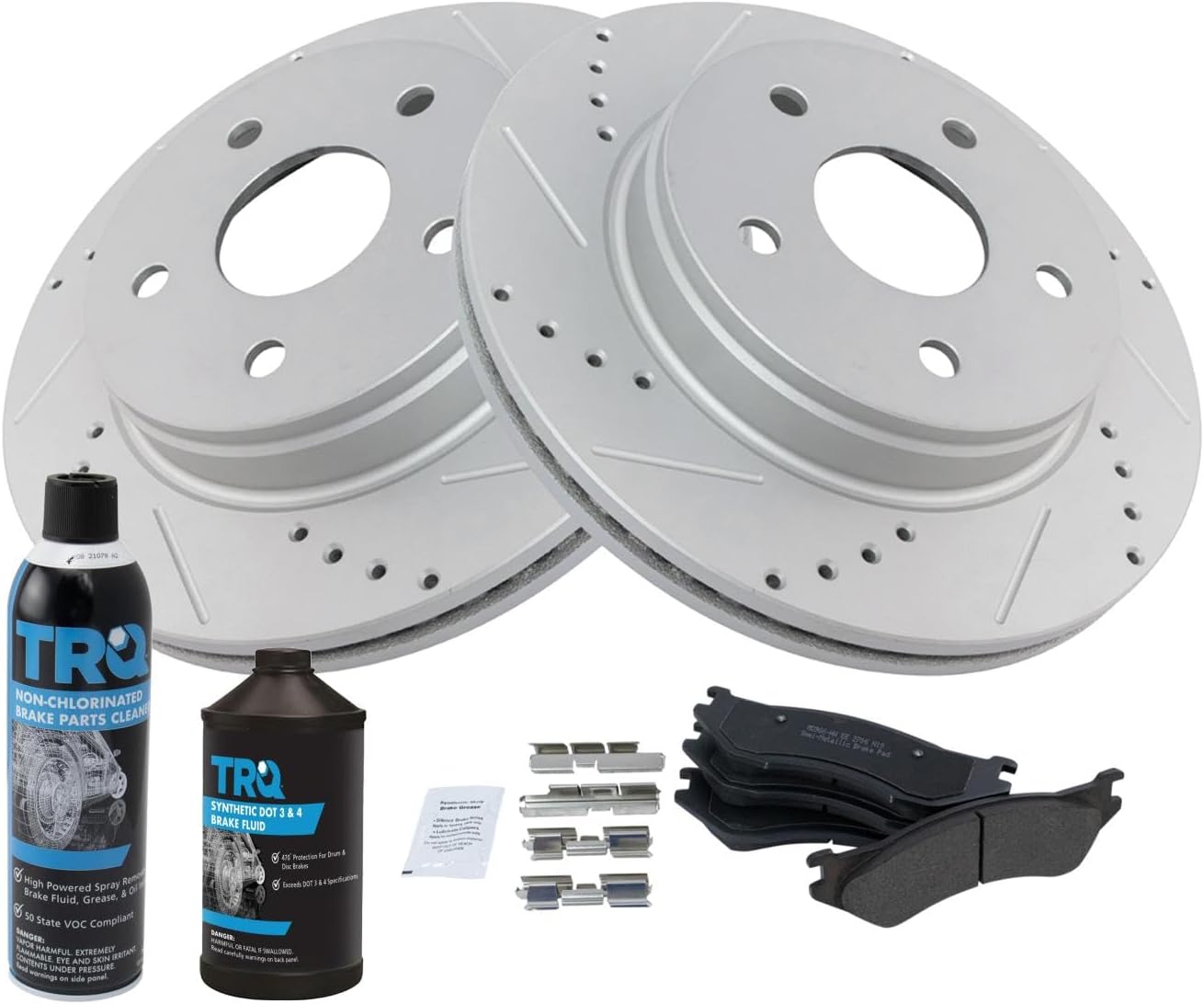 TRQ Front Performance Brake Pad & Rotor Kit for Dodge Durango