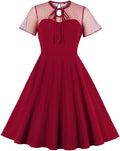 Women's Vintage Polka Dot 1950s Retro Rockabilly Swing Dress