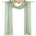 Socomi Sage Green Sheer Wedding Arch Draping Fabric for Events