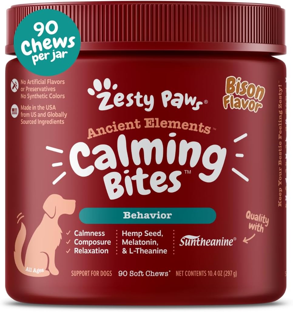 Zesty Paws Calming Chews for Dogs - Relaxation and Composure