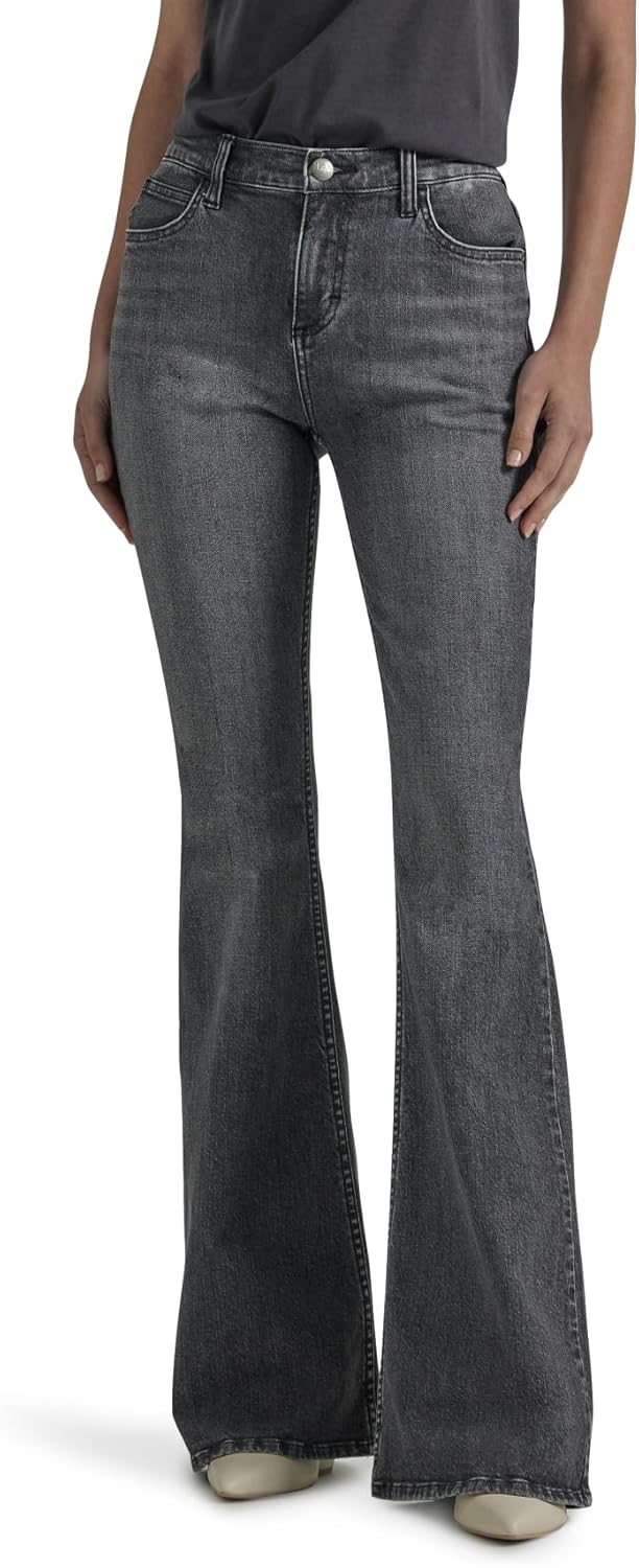 Lee Womens Legendary Mid Rise Flare Jean for Stylish Comfort