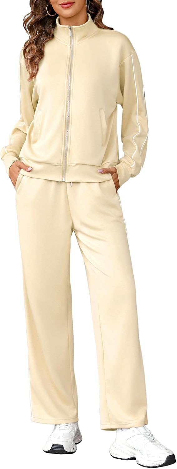 Stylish Women 2 Piece Lounge Sets for Fall Travel Outfits